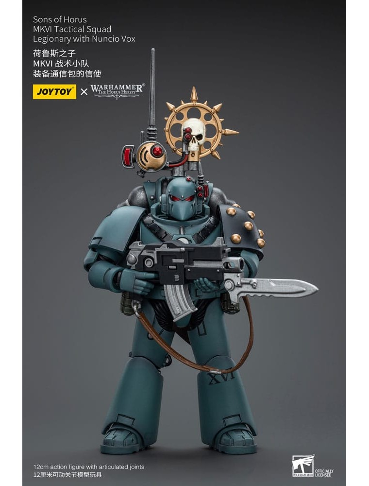 Warhammer The Horus Heresy Action Figura 1/18 Sons Of Horus Mkvitactical Squad Legionary Con Nuncio Vox 12 Cm Joy Toy (cn)