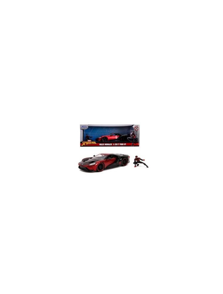 Spider-Man Diecast Model 1/24 2017 Ford GT Miles Morales Jada Toys