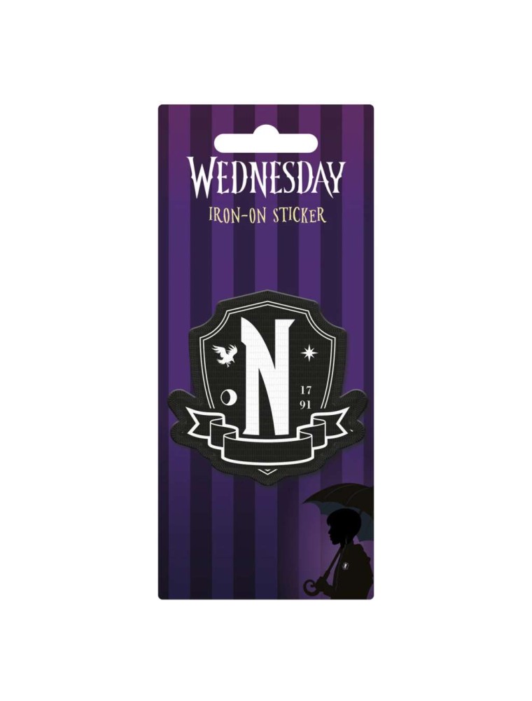 WEDNESDAY NEVERMORE IRON-ON STICKER Accessori Abbigliamento Pyramid International