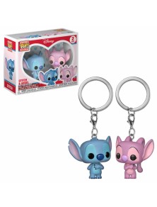 Lilo & Stitch Pocket Pop! Vinile Portachiavi 2-pack Stitch & Angel 4 Cm Funko