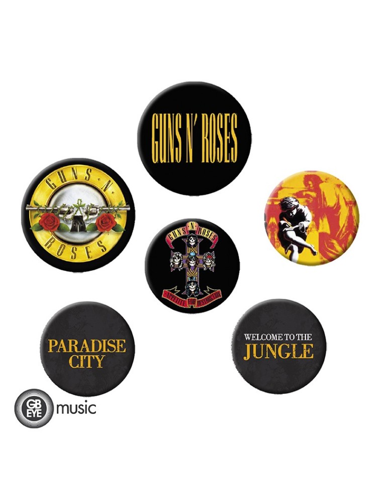 Guns N Roses - Badge Pack - Lyrics E Logos