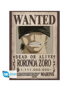 One Piece Poster Ricercato Wanted Ronoa Zoro 52 x 38 cm Gbeye