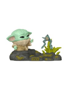 Star Wars Pop! Deluxe Vinile Figura Din Grogu W/frog 9 Cm Funko