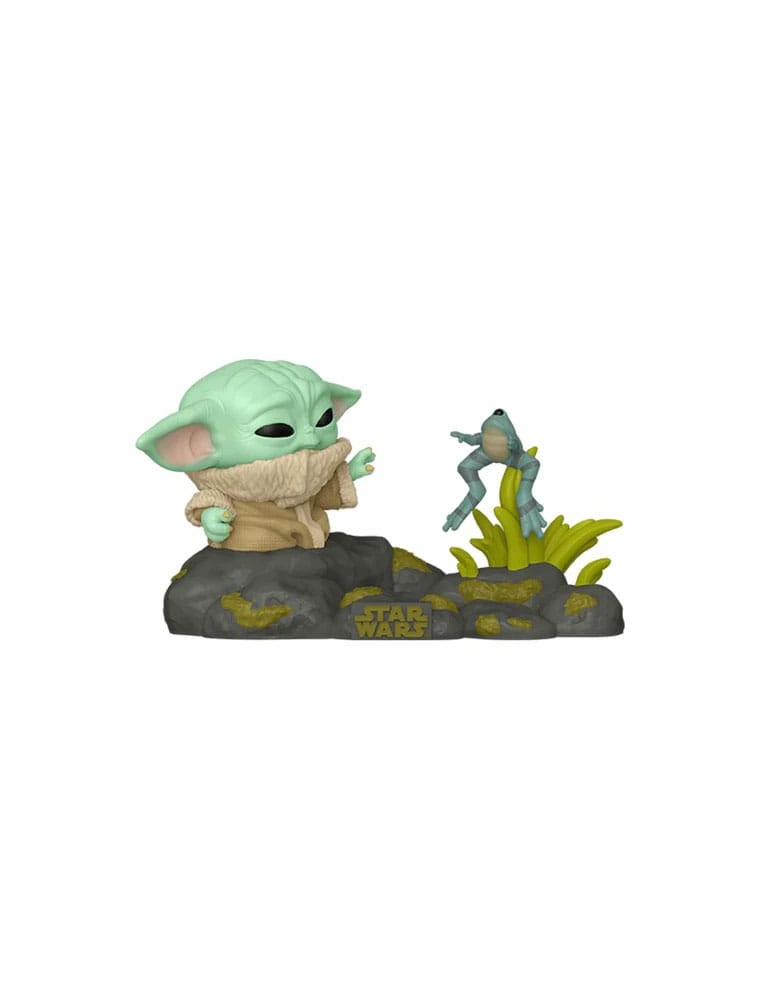 Star Wars Pop! Deluxe Vinile Figura Din Grogu W/frog 9 Cm Funko