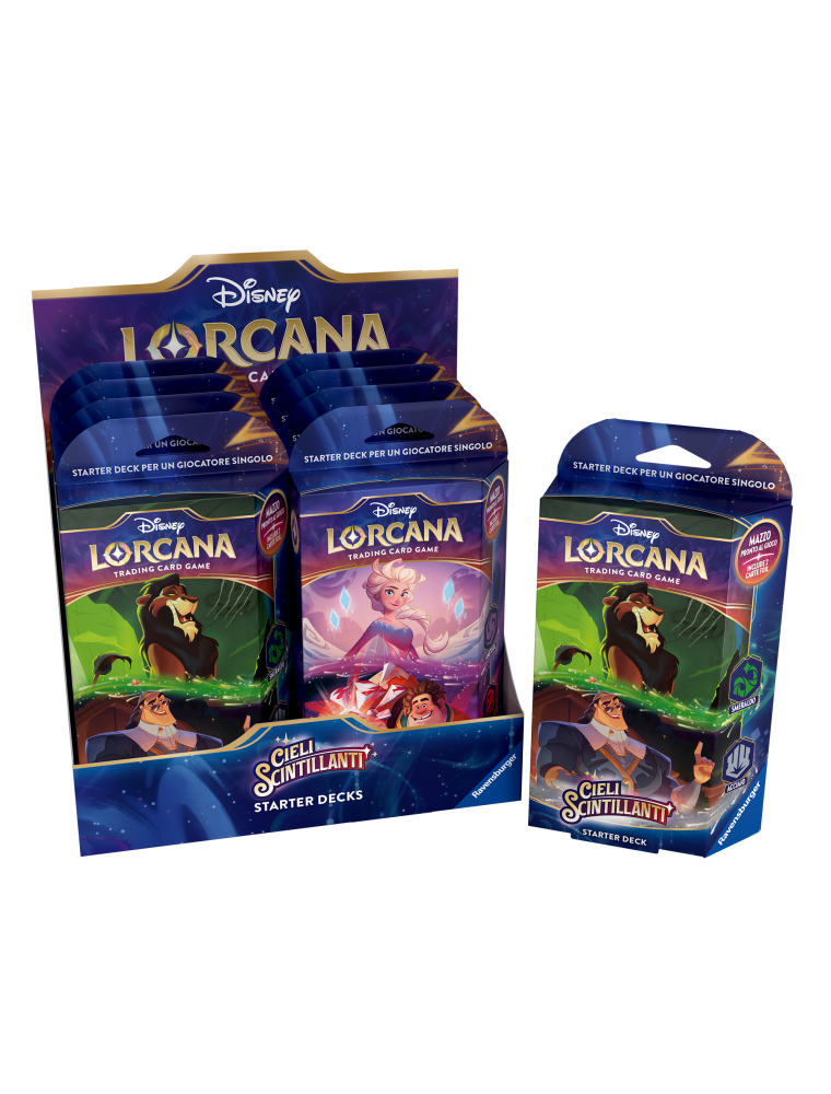 Disney Lorcana Cieli Scintillanti Starter Deck Display (8) ITA Ravensburger