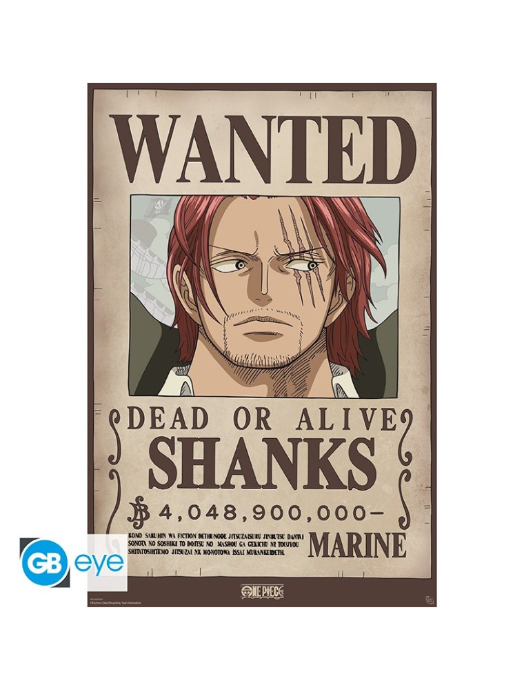 ONE PIECE - Poster Maxi 91.5x61 - Wanted Shanks Wano