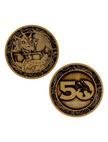 Dungeons & Dragons Collectable Coin 50th Anniversary Antique Gold Edition 4 Cm FaNaTtik