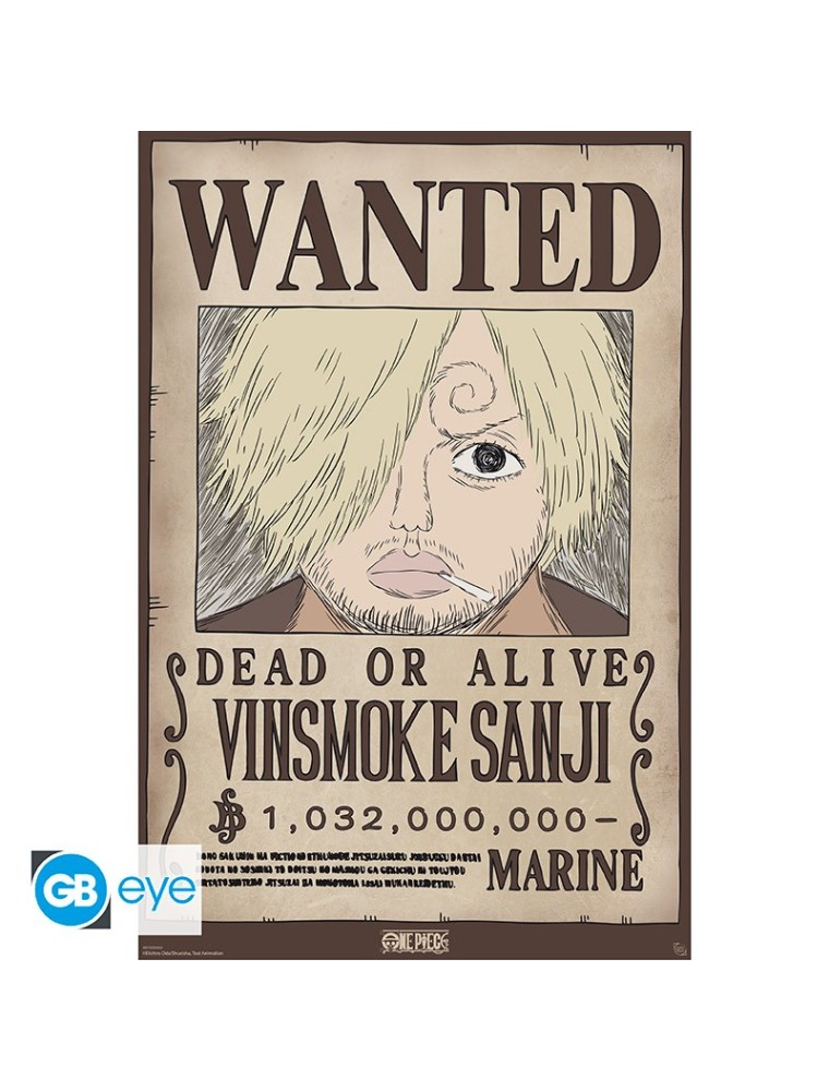 ONE PIECE - Poster Maxi 91.5x61 - Wanted Sanji Wano