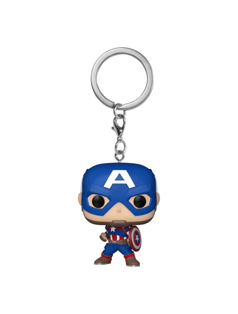 Marvel Pop! Vinile Portachiavis 4 Cm New Classics - Captain America  Funko