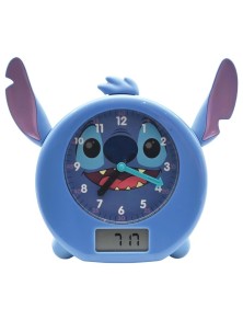 English Disney Stitch Storytelling Educational Clock E Lights Lexibook