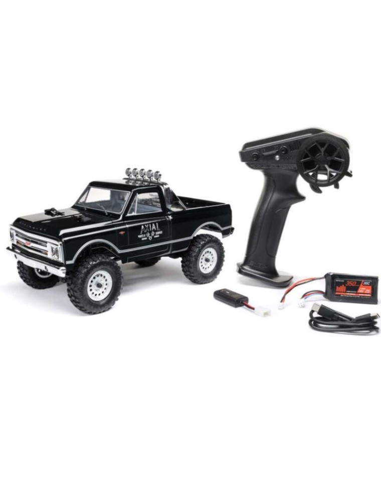 Axial - Chevrolet C10 1967 nera 1/24 4WD SCX24 montata con radio