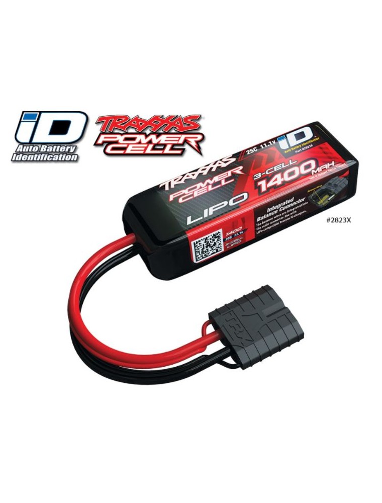 Traxxas - Lipo 1400mah 11.1v 3s 25c Power Cell iD E-revo 1/16