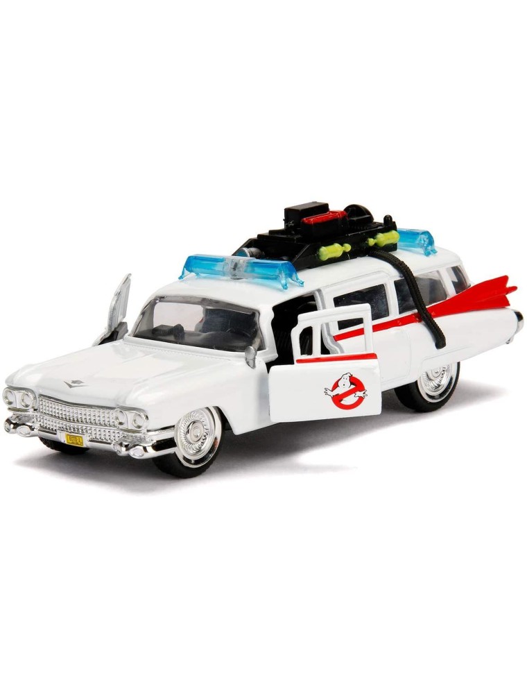 Jada Cadillac Ghostbustoers Ecto-1 1959 Die Cast 1:32 Funzionamento A Ruota Libera