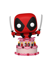 Marvel Deadpool 30° Anniversario Pop! Figure in Vinile Deadpool nella Torta 9 Cm