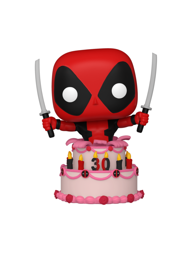 Marvel Deadpool 30° Anniversario Pop! Figure in Vinile Deadpool nella Torta 9 Cm