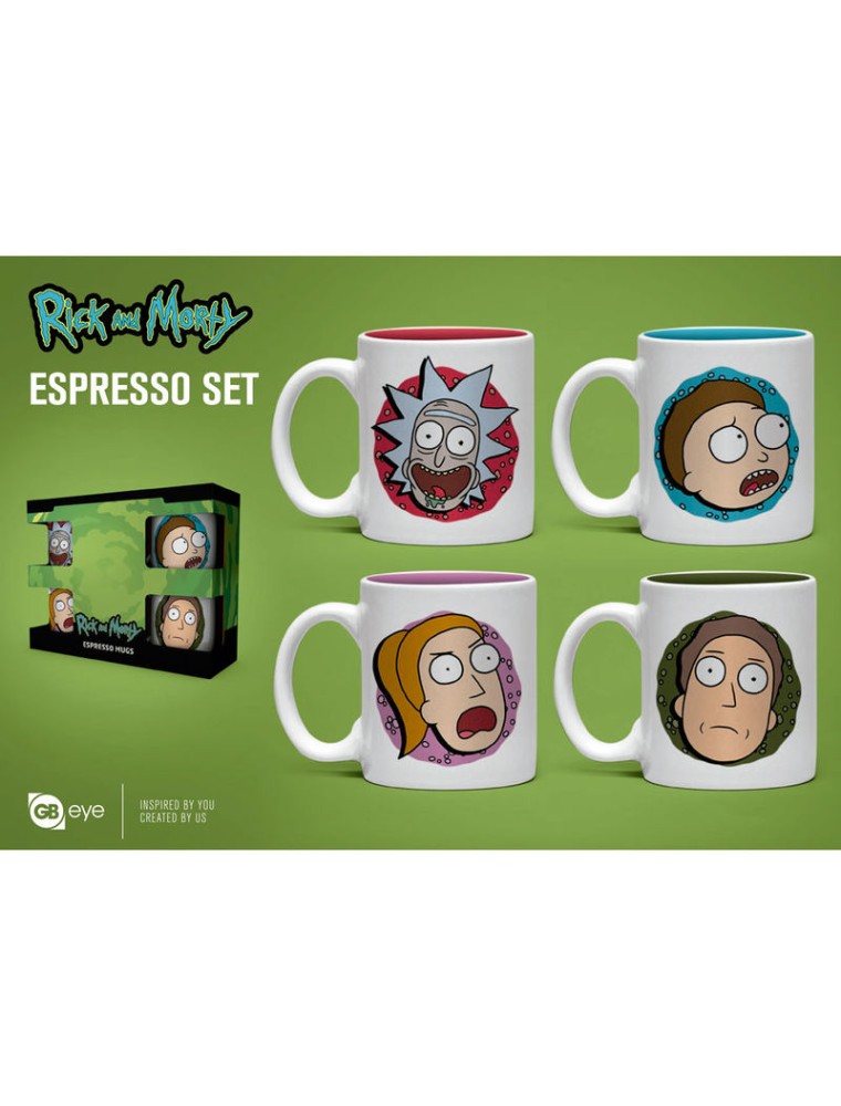 Rick E Morty Espresso Set Tazza Gb Eye