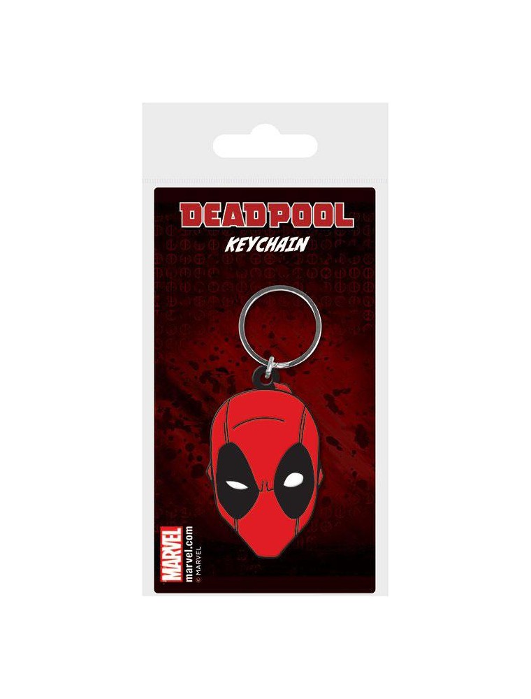 Marvel Comics Rubber Portachiavi Deadpool Face 6 Cm Pyramid International