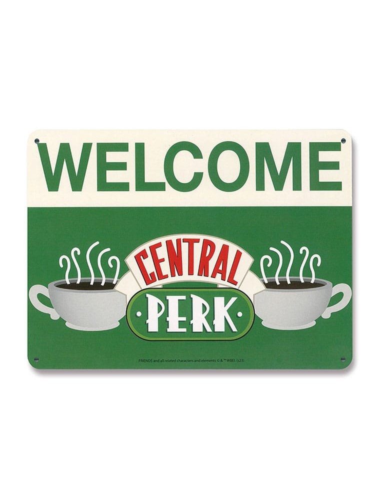 Friends Tin Sign Central Perk Welcome 15 X 21 Cm Logoshirt