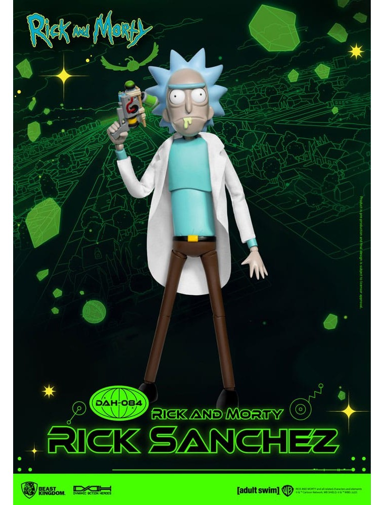 Rick E Morty Dynamic 8ction Heroes Action Figura 1/9 Rick Sanchez 23 Cm Beast Kingdom Toys