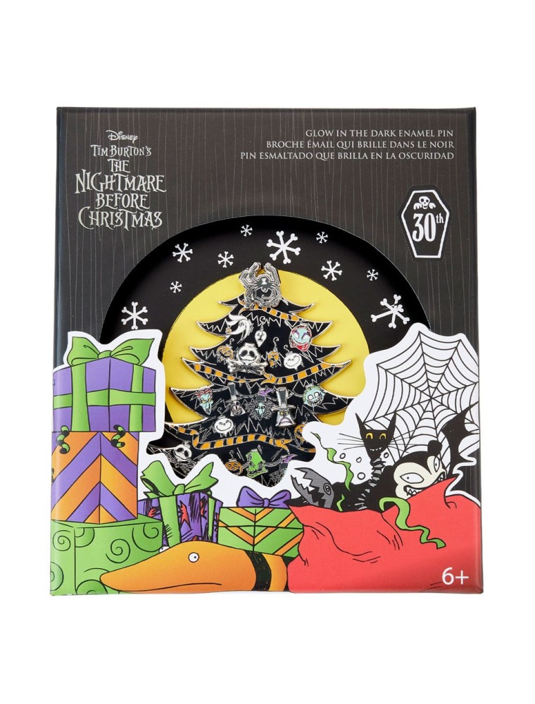 Nightmare Before Natale By Loungefly Sliding Enamel Spilla Natale Tree Gitd Edizione Limitata 8 Cm Loungefly