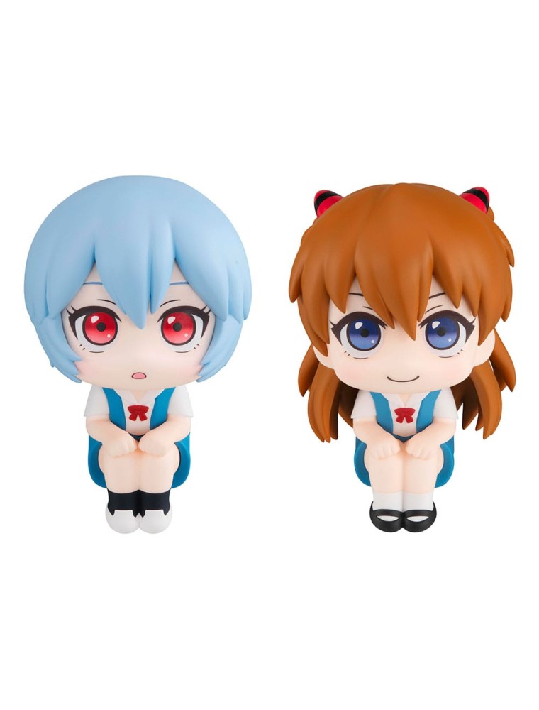 Evangelion: 3.0+1.0 Thrice Upon A Time Look Up Pvc Statua Rei Ayanami & Shikinami Asuka Langley 11 Cm (with Regalo) Megahouse