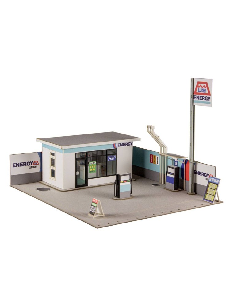 Original Illustration 1/64 Paper Model Kit 1/64 Gas Station 11 Cm (re-run) Plum