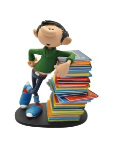 Gaston Statua Gaston Stack Of Comics 16 Cm Plastoy