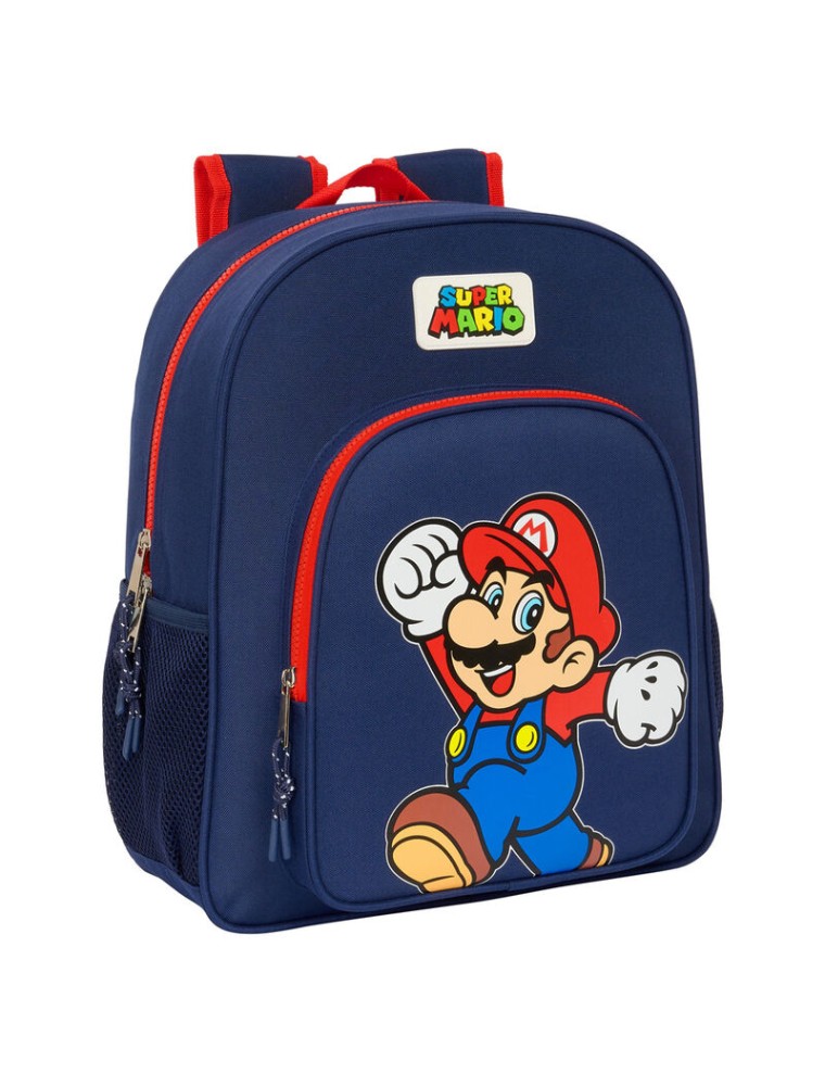 Super Mario Bros Regolabile Zaino 38cm Safta