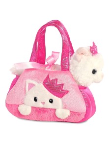 Fancy Pal Pink Cat Soft Peluche Handbag 21cm Aurora