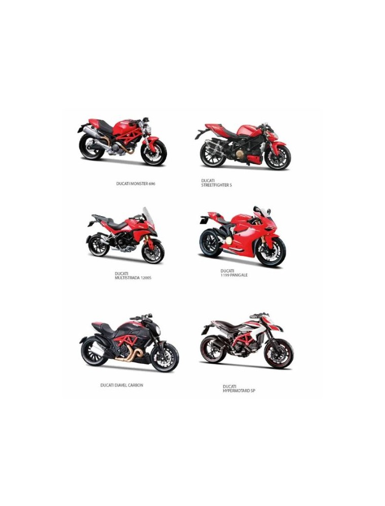 Maisto - Moto Ducati modelli assortiti 1/12 1 pezzo