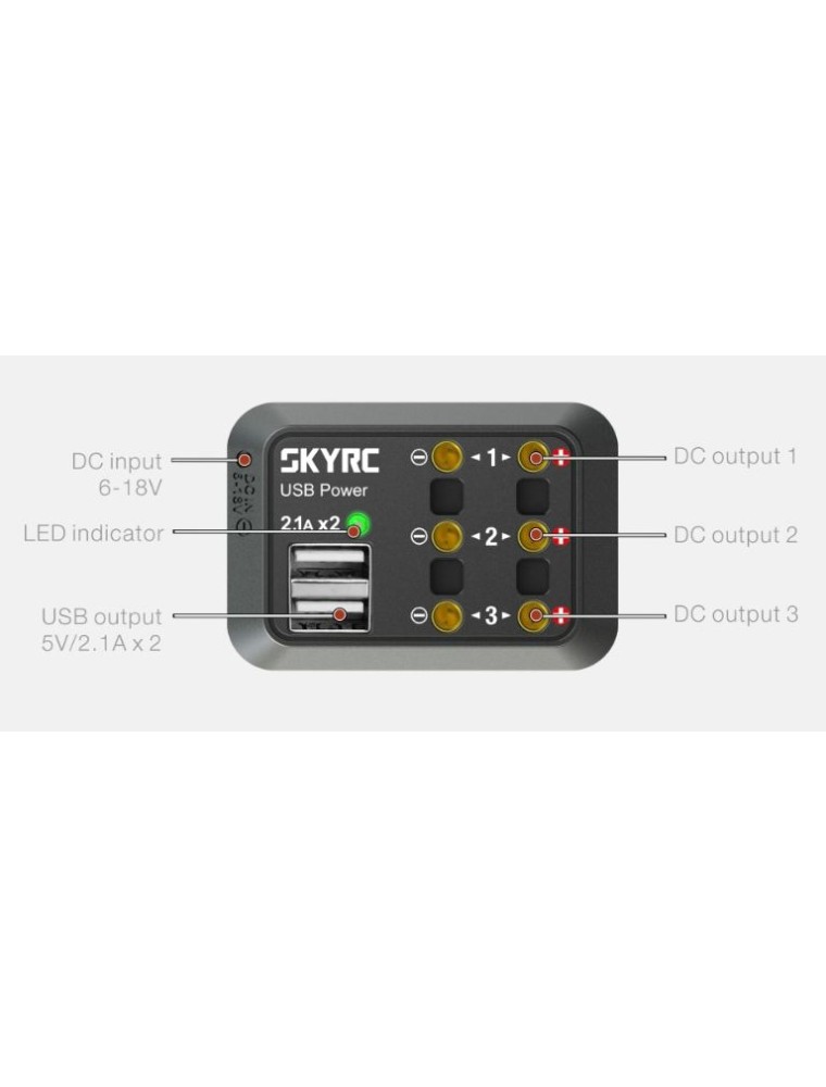 Sky RC - POWER DISTRIBUTOR CON SPINE BANANA 4mm