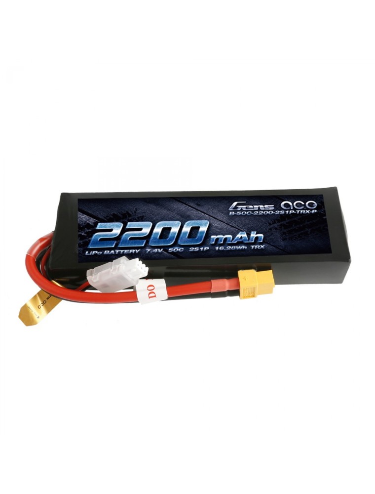 Batteria LiPo Gens ace 2200mAh (16.28Wh) 2S1P 50C 122g XT60