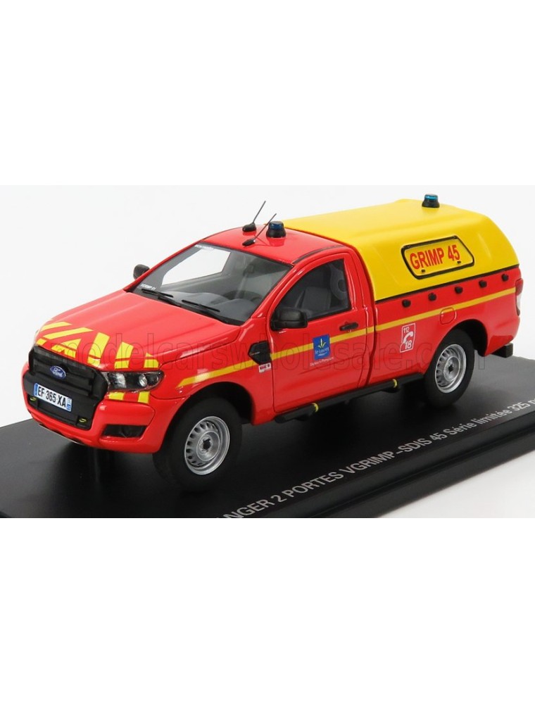 FORD USA - RANGER PICK-UP CLOSED SDIS 45 SAPEURS POMPIERS 2017 - RED YELLOW WHITE