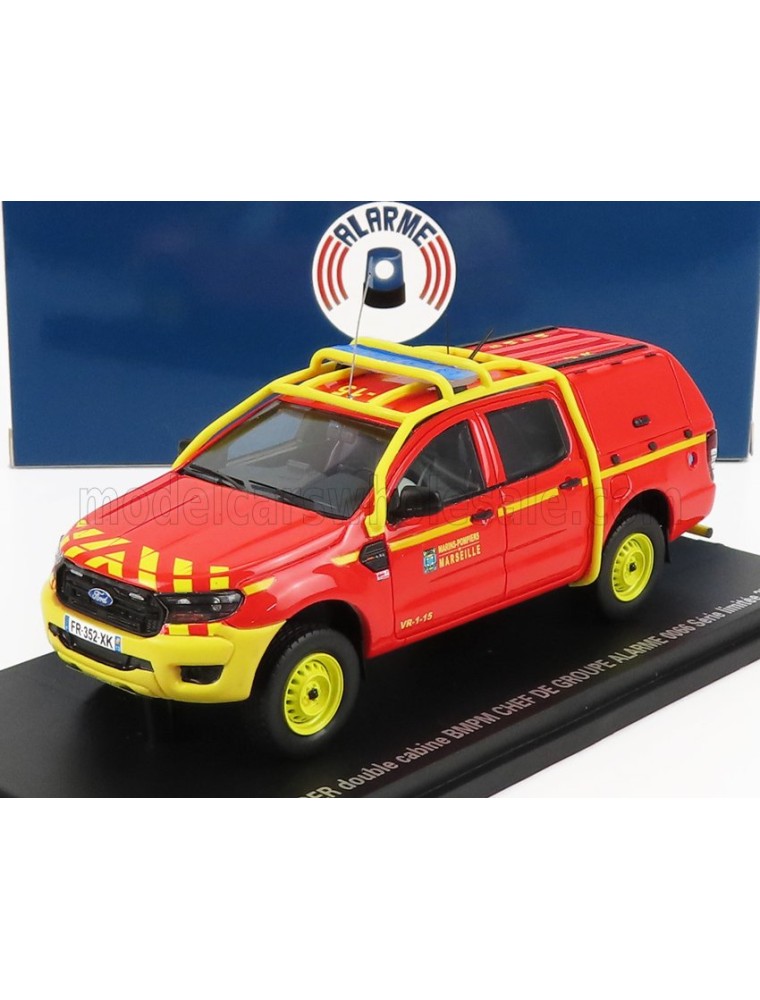 FORD USA - RANGER PICK-UP CLOSED DOUBLE CABINE VR-1-15 BMPM MARINS POMPIERS 2011 - RED YELLOW