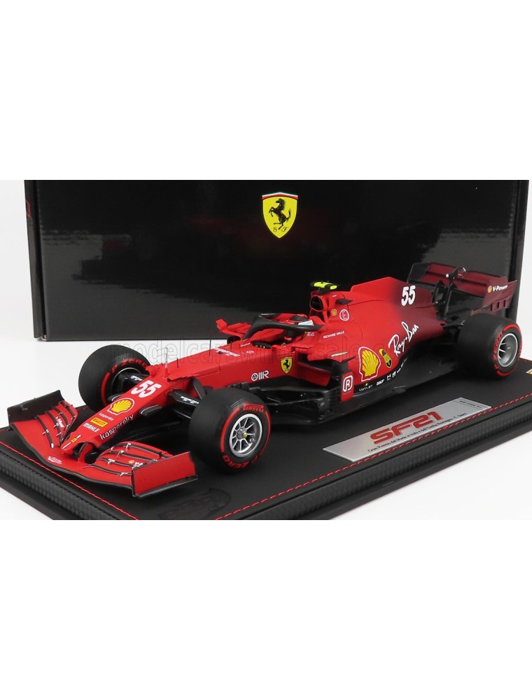 FERRARI - F1 SF21  TEAM SCUDERIA FERRARI MISSION WINNOW N 55 5th EMILIA ROMAGNA ITALY GP - SOFT RED TIRES 2021 CARLOS SAINZ JR. 