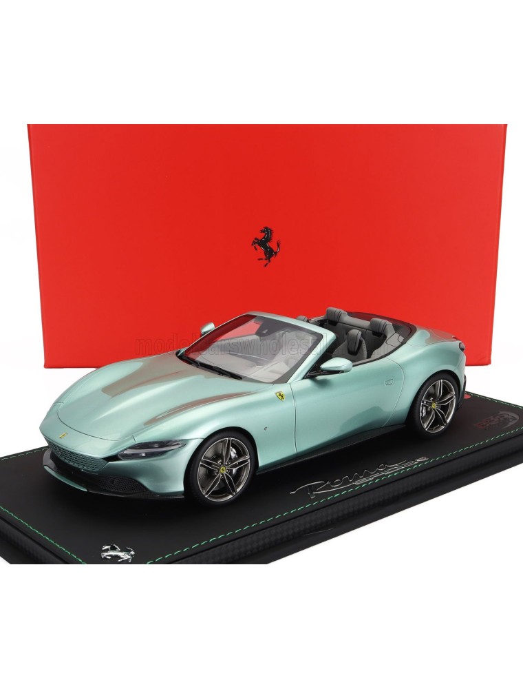 FERRARI - ROMA SPIDER OPEN 2020 - CON VETRINA - WITH SHOWCASE - VERDE TEVERE - GREEN MET