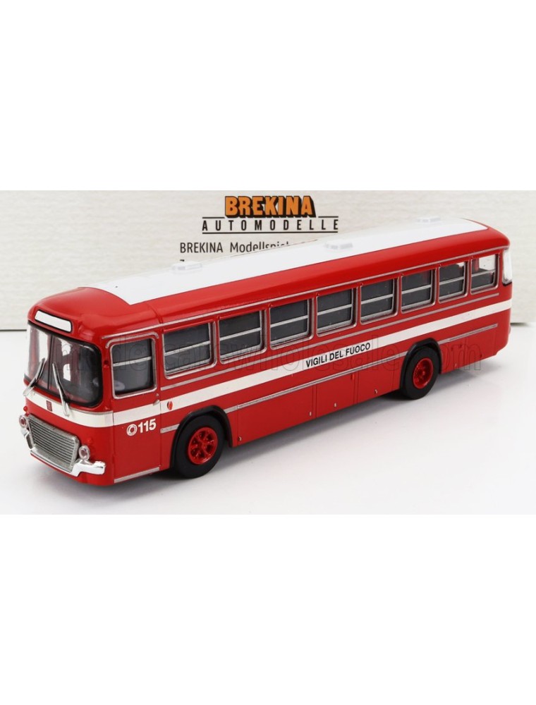 FIAT - 306/3 AUTOBUS VIGILI DEL FUOCO 1962 - RED WHITE - 1/87