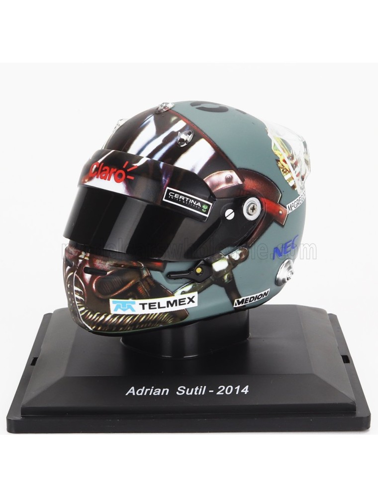 HELMET - F1  CASCO - SAUBER C33 FERRARI N 99 SEASON 2014 ADRIAN SUTIL - GREY BLACK