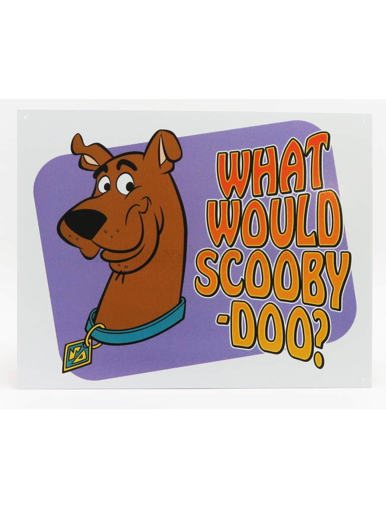 ACCESSORIES - METAL PLATE - SCOOBY DOO - PURPLE BROWN