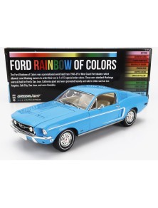 FORD USA - MUSTANG FASTBACK COUPE 1968 - FORD RAINBOW OF COLORS - SIERRA BLUE