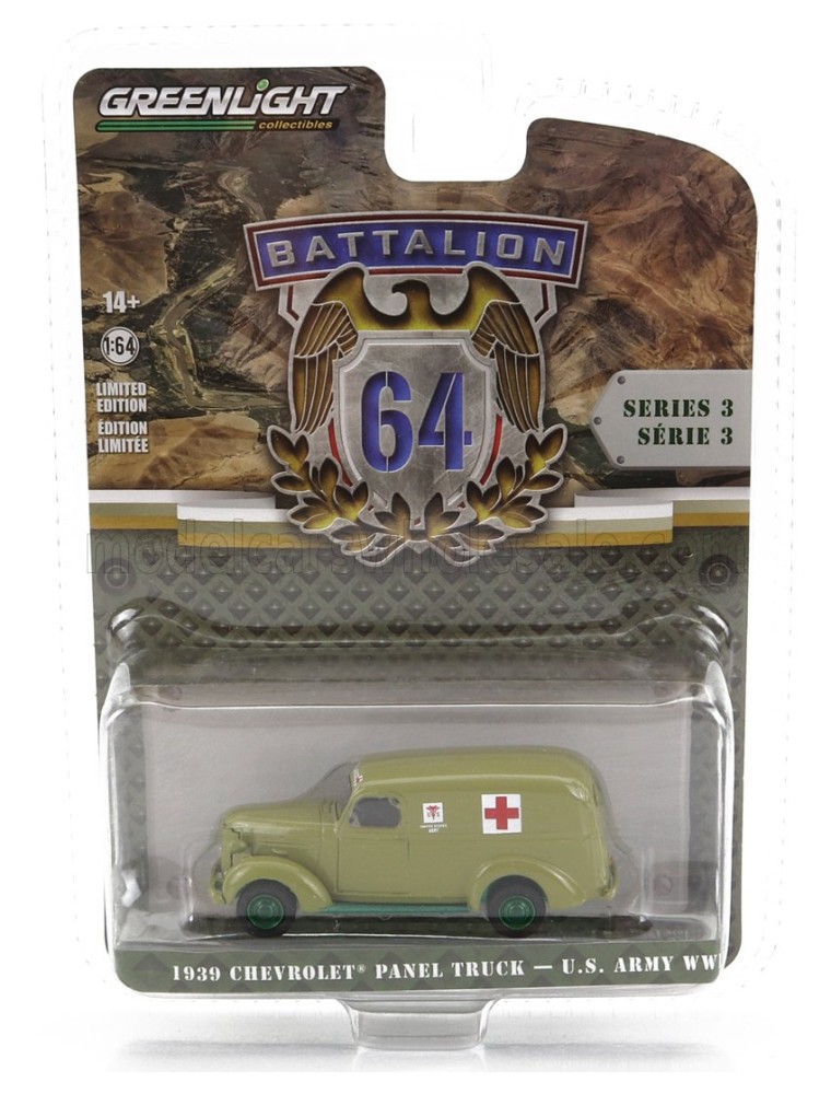 CHEVROLET - PANEL TRUCK U.S. ARMY AMBULANCE 1939 - MILITARY GREEN