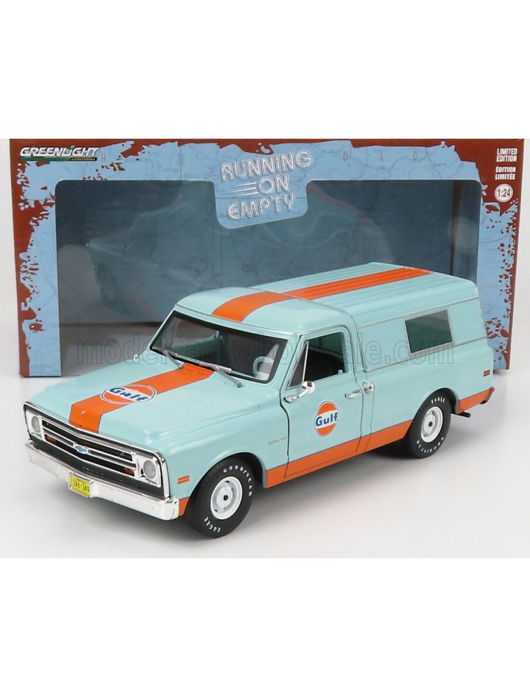 CHEVROLET - C-10 PICK-UP CLOSED CAMPER GULF 1968 - LIGHT BLUE ORANGE