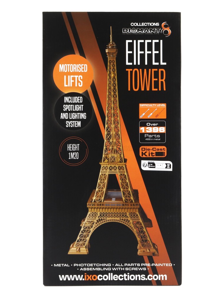 ACCESSORIES - TORRE EIFFEL PARIGI - EIFFEL TOWER PARIS 1889 - Alt.HEIGHT 120 cm - 1396 PEZZI - 1396 PIECES - INCLUDED SPOTLIGHT 