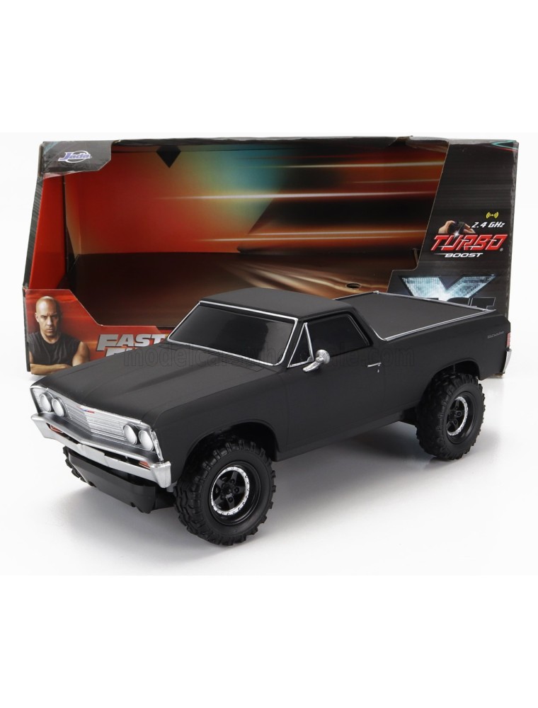 CHEVROLET - EL CAMINO PICK-UP (FF10) CUSTOM 1967 - FAST & FURIOUS - BLACK - 1/24