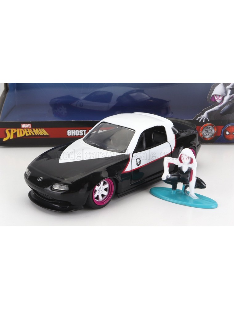 MAZDA - MIATA WITH MARVEL GHOST SPIDER 1990 - BLACK WHITE