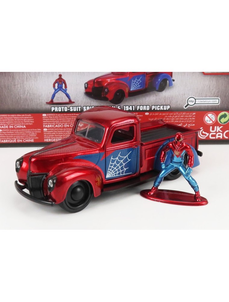 FORD USA - PICK-UP WITH SPIDERMAN FIGURE 1941 - RED BLUE