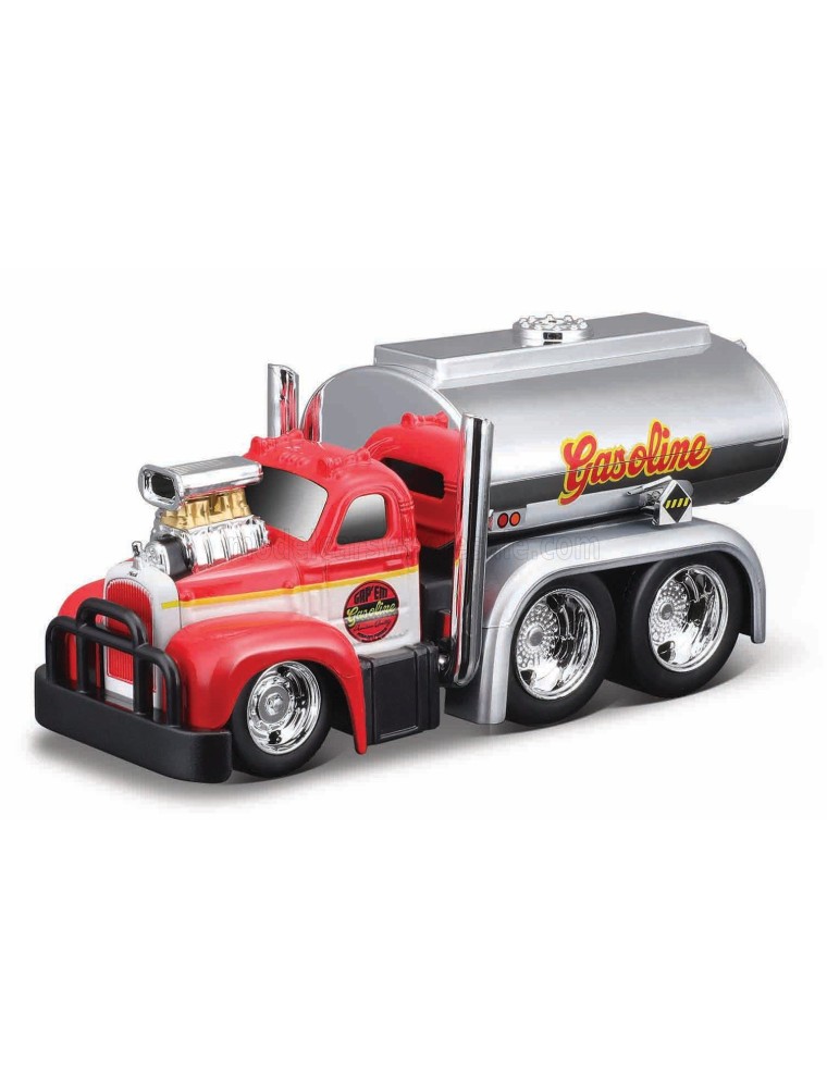 MACK - B-61 TANKER TRUCK GASOLINE 3-ASSI CUSTOM 1953 - RED SILVER