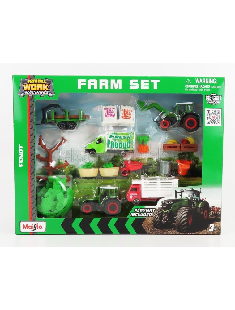 FENDT - FARM SET 209 VARIO TRACTOR WITH ACCESSORIES 2022 - GREEN - 1/64