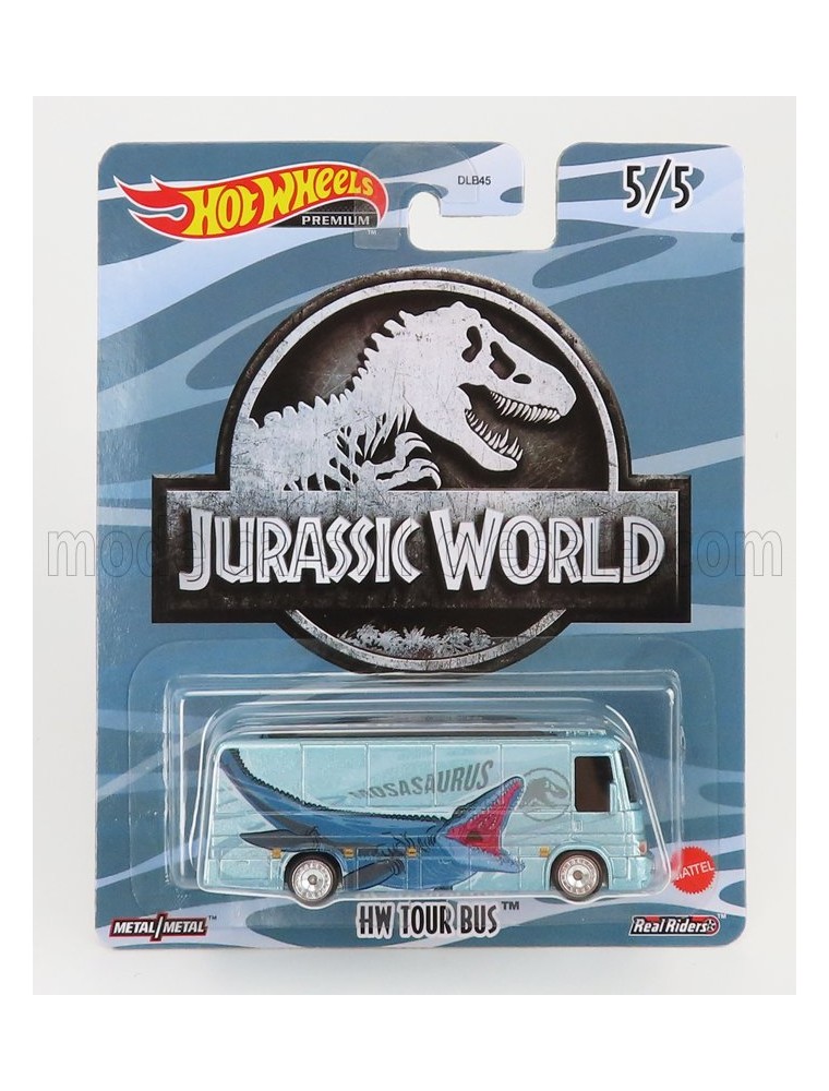 TRUCK - HW TOUR AUTOBUS - JURASSIC WORLD - LIGHT BLUE MET