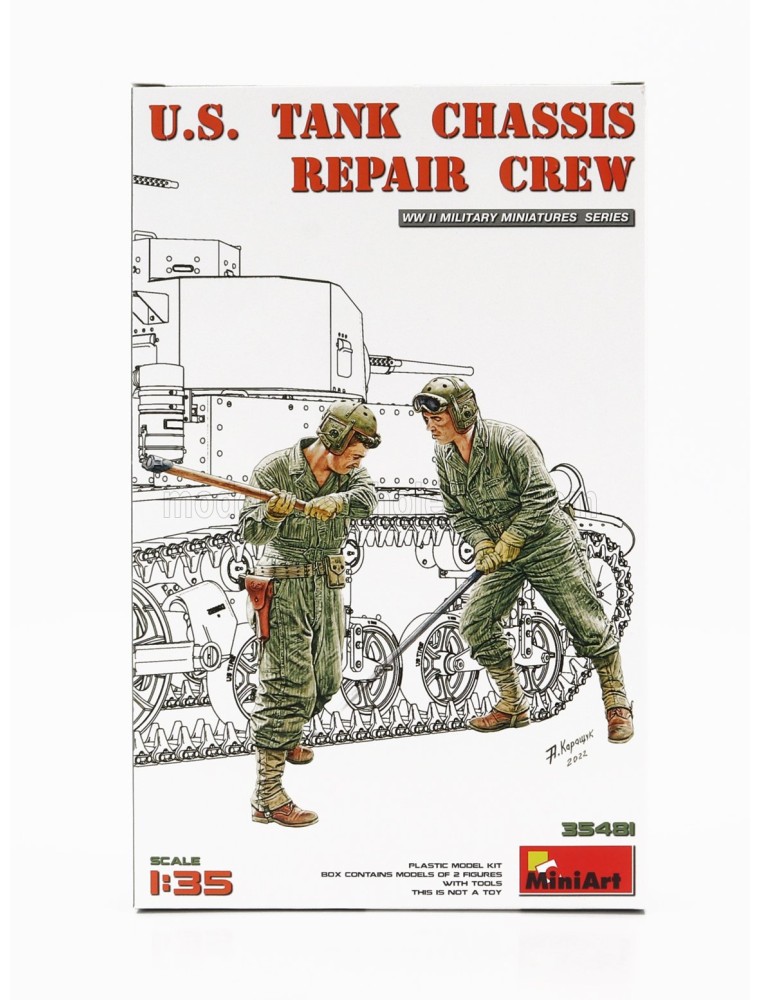 FIGURES - MILITARY US TANK CHASSIS REPAIR CREW - /